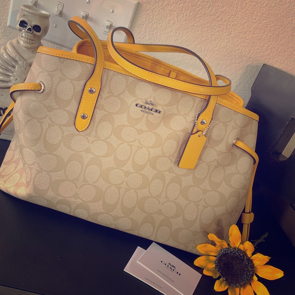 Coach Signature Drawstring Carryall Bag